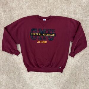 Vintage Central Michigan Alumni University Russell Athletic Crewneck Sz 2XL